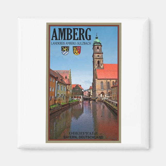 Amberg - Vils River Magnet (Framsidan)