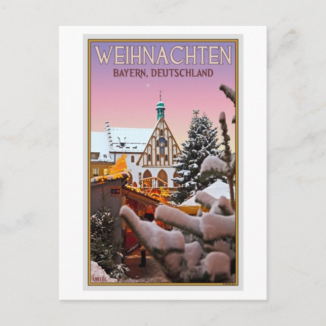 Amberg - Weihnachten Bayern Vykort (Framsida)