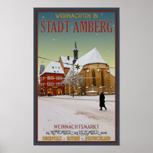 Amberg Weihnachten kyrka Poster