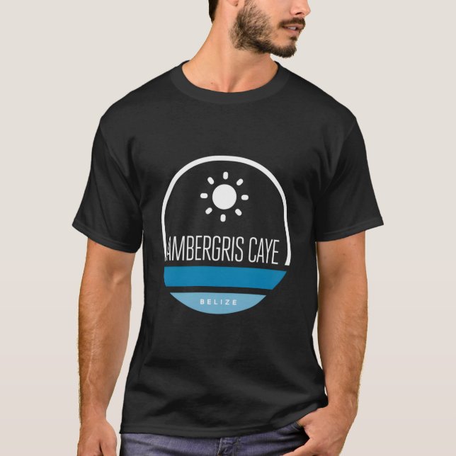 Ambergris Caye Belize Beach Graphic T Shirt (Framsida)