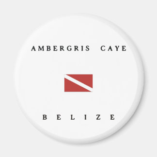 Ambergris Caye Belize Scuba Dive Flagga Magnet