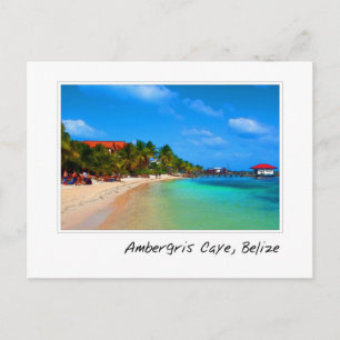 Ambergris Caye Belize Travel Destination Vykort