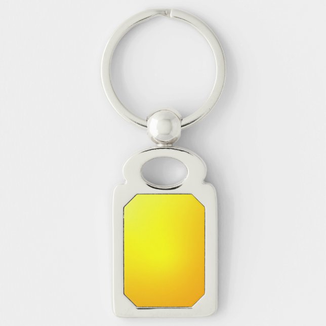 Amberwake Rektangulärt Silverfärgad Nyckelring (Framsidan)