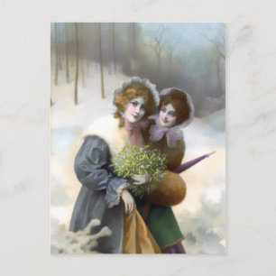 Amberwood Stroll, Vintage-julscenen Helg Vykort