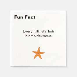 Ambidextrous Starfish Fun Fact Cocktail Pappersservett