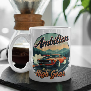 Ambition i högsäreget - Klassiskt Vintage bil Kaffemugg