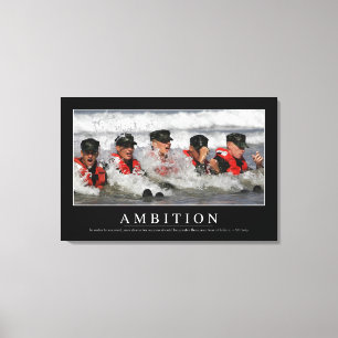 Ambition: Inspirera citationstecken Canvastryck