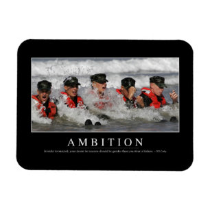 Ambition: Inspirera citationstecken Magnet