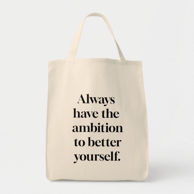 Ambition Livsmedel Tote Bag Tygkasse (Framsidan)