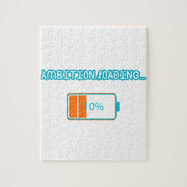 Ambition Loading… 10% | Motivational Battery Low F Pussel (Vertikal)