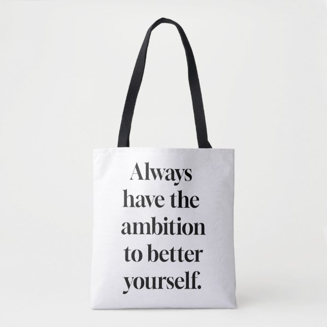 Ambition Shoulder Tote Bag Tygkasse (Framsida)