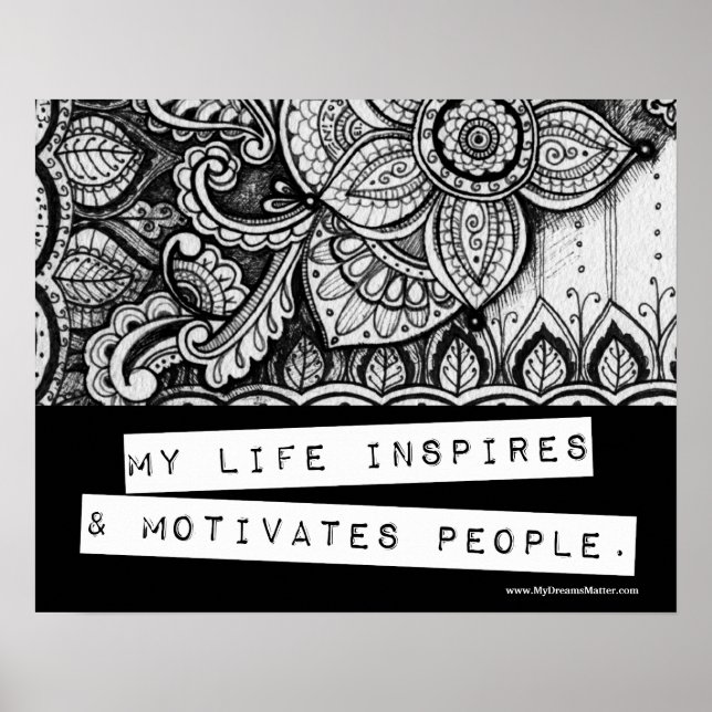 Ambitionsledare Chef för positiv bekräftelse Poster (Framsidan)