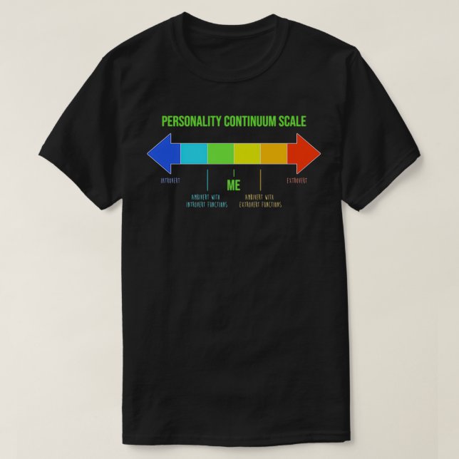 Ambivert Personality Continuum  T Shirt (Design framsida)