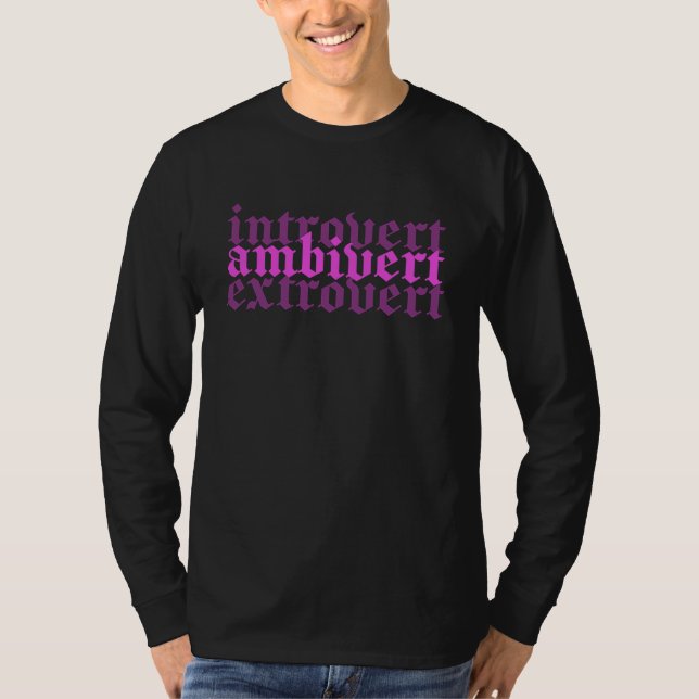 Ambiverted Introverted E Girl Soft Girl Aesthetic  T Shirt (Framsida)