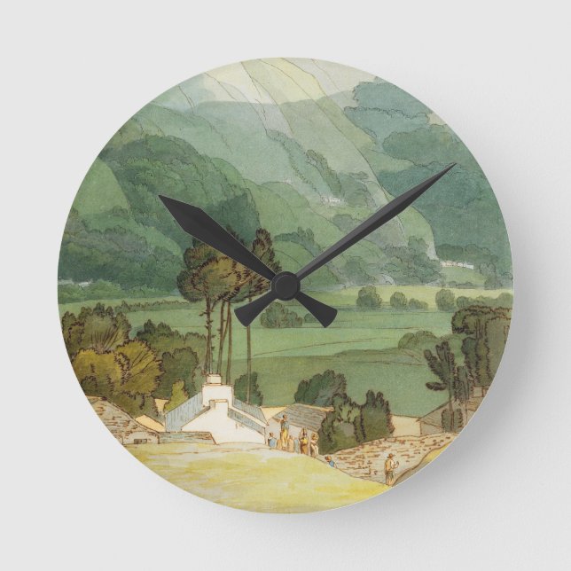 Ambleside, 1786 (med penna och bläck över grafit) rund klocka (Framsida)