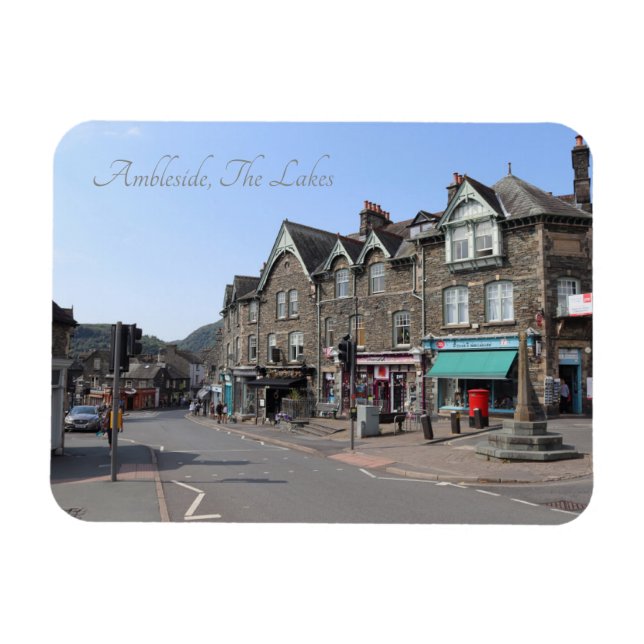 Ambleside Town Center, The Sjöar, England Magnet (Horisontell)