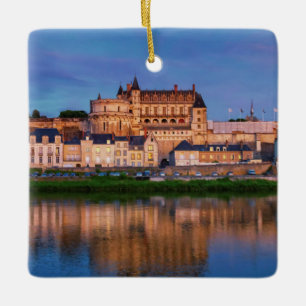 Amboise Castle, Loire Valley, Frankrike Julgransprydnad Keramik