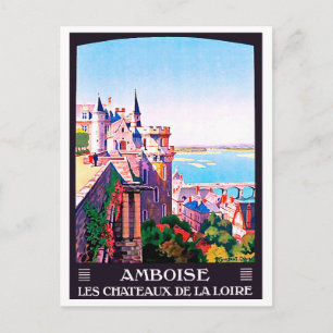 Amboise, medeltida slott, Frankrike Vykort
