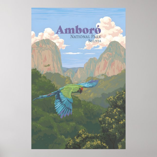 Amboro nationalparks reseaffisch poster (Framsidan)
