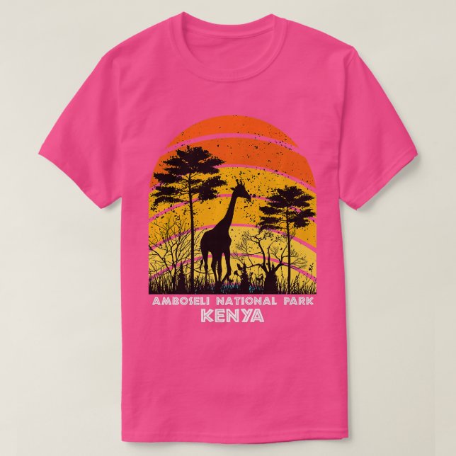 Amboseli nationalpark Kenya Afrika Safari Premium T Shirt (Design framsida)