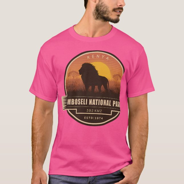 Amboseli nationalpark Kenya T Shirt (Framsida)