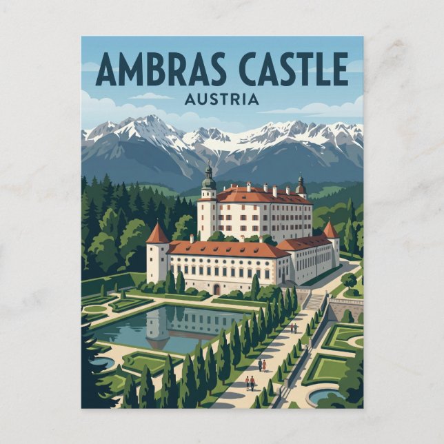 Ambras slott Österrike Vykort (Framsida)