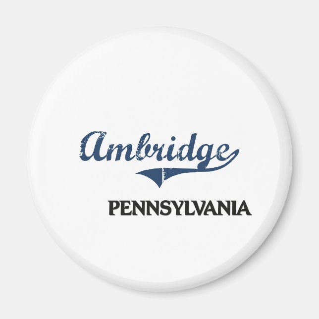 Ambridge Pennsylvania City Classic Magnet (Framsidan)