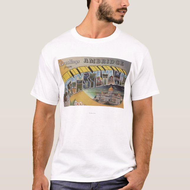 Ambridge Pennsylvania - stora brevplatser T Shirt (Framsida)