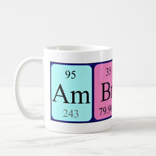 Ambrine Periodisk bord namn mugg (Vänster)