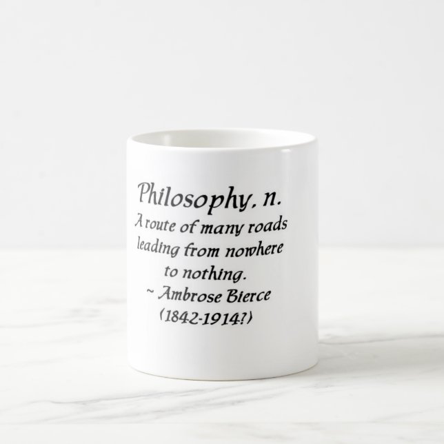 Ambrose Bierce om filosofi Kaffemugg (Center)