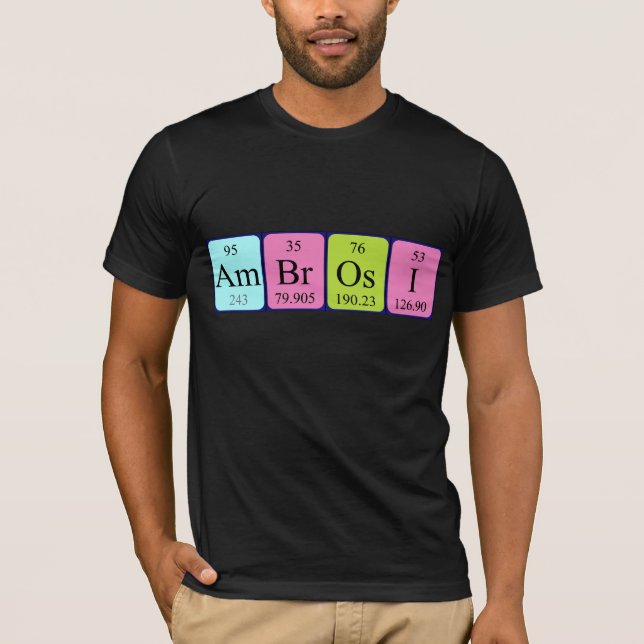 Ambrosi Periodisk skjorta bord namn T-shirt (Framsida)