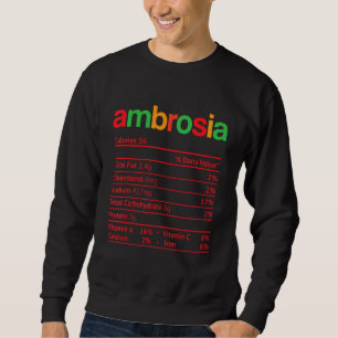 Ambrosia Nutrition Fact Thanksgiving jul Lång Ärmad Tröja