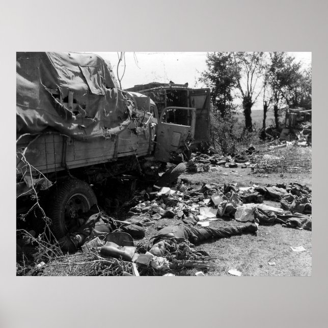 Ambucherade tyskar i Chambois Frankrike Världskrig Poster (Framsidan)