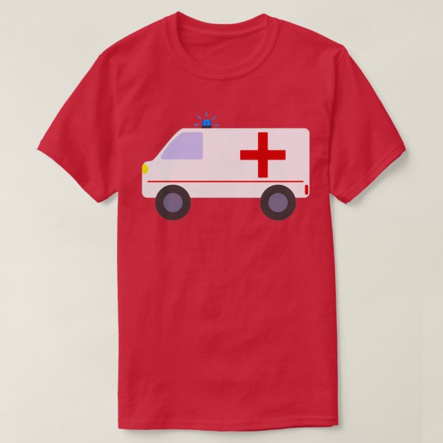 Ambulance Red Kor Medical T Shirt (Design framsida)