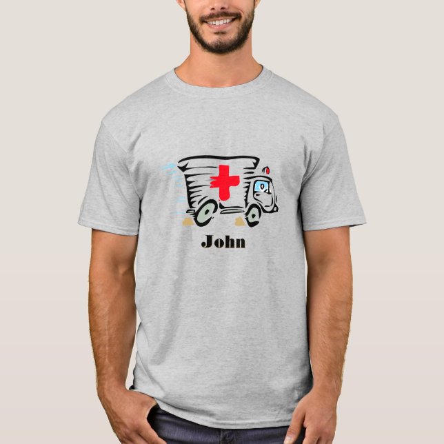 Ambulance Sjukvårdare Medical T Shirt (Framsida)