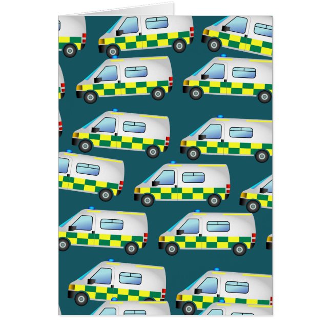 Ambulance Tapet Hälsningskort (Framsidan)