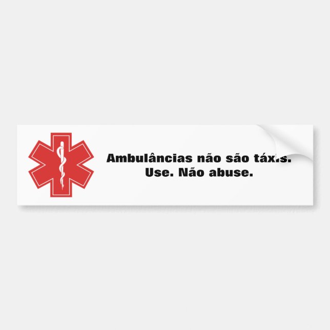Ambulâncias não são táxis. bildekal (Framsidan)