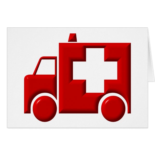 Ambulans/EMT Hälsningskort (Framsidan Horizontal)