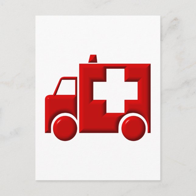 Ambulans/EMT Vykort (Framsida)