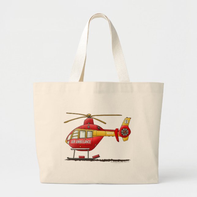 Ambulans för helikopter för rädding för EMS EMT Jumbo Tygkasse (Framsidan)