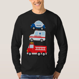 Ambulans för polisbilar i Lastbil vid akut Fordon T Shirt