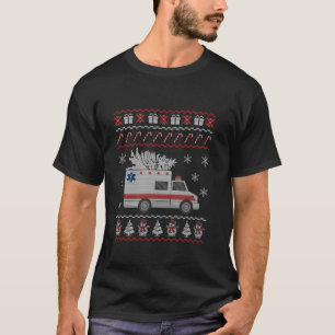 Ambulans fulstassliga jul pyjamas kostym EMT ambul T Shirt