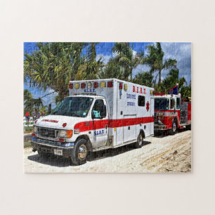ambulans och brandbil pussel