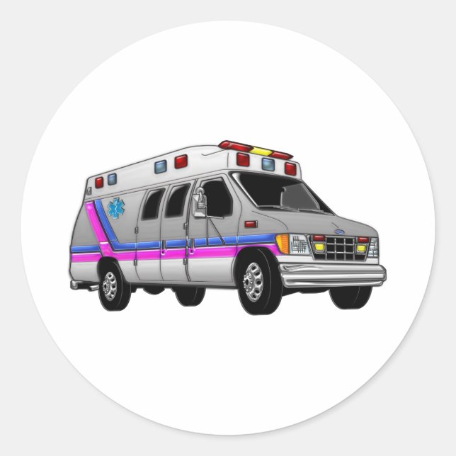Ambulans Runt Klistermärke (Framsida)