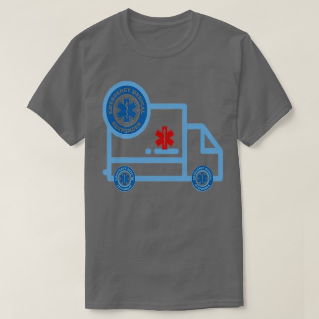 Ambulans var två medicinska Akut T Shirt (Design framsida)