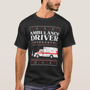 Ambulanschaufför Äkta jul EMS EMT Sjukvårdare T Shirt