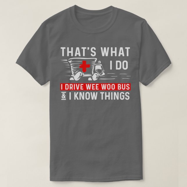 Ambulanschaufförer, lustig ambulans mellan pappa m t shirt (Design framsida)
