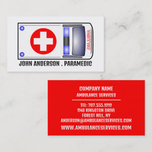 Ambulansdesign, EMT, Sjukvårdare Visitkort