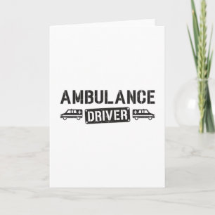 Ambulansdrivrutinen Sjukvårdare Akut Funny Gift Kort