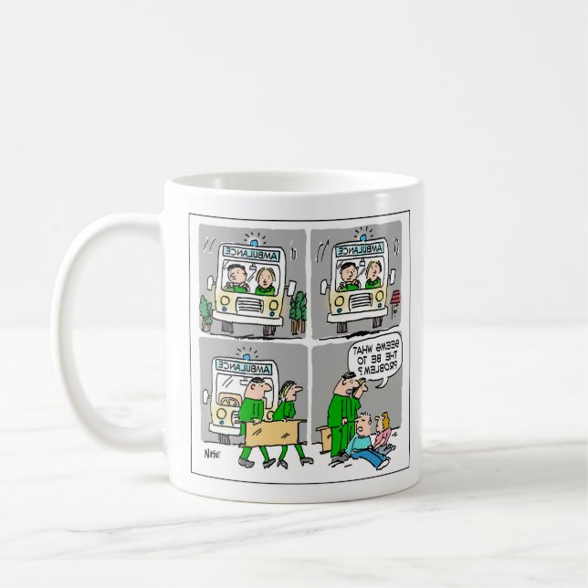 Ambulansförare eller ambulanssjukvårdare kaffemugg (Vänster)